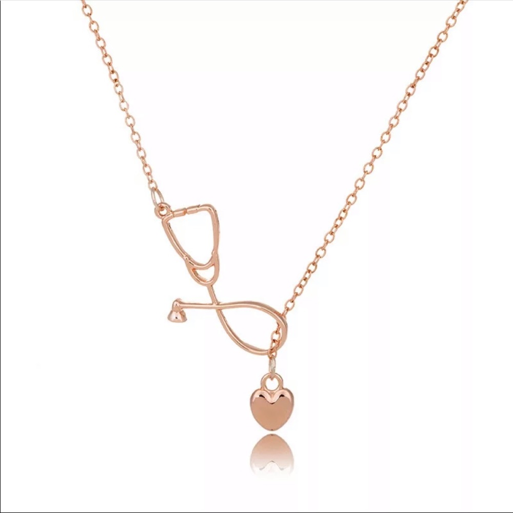 STETHOSCOPE 🩺 Pendulant Necklace - ROSE GOLD